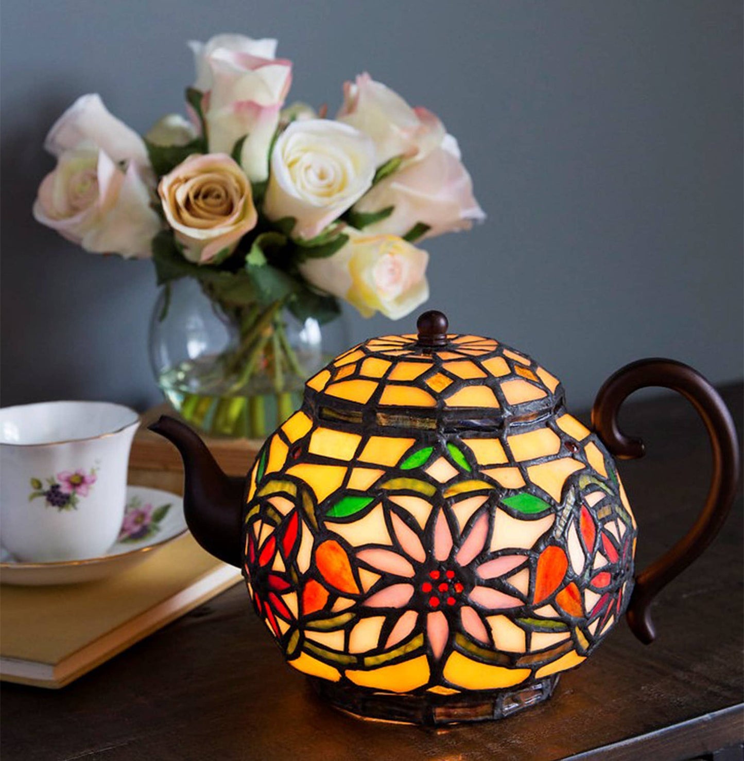 6.5"H Harleigh Yellow Teapot Accent Lamp