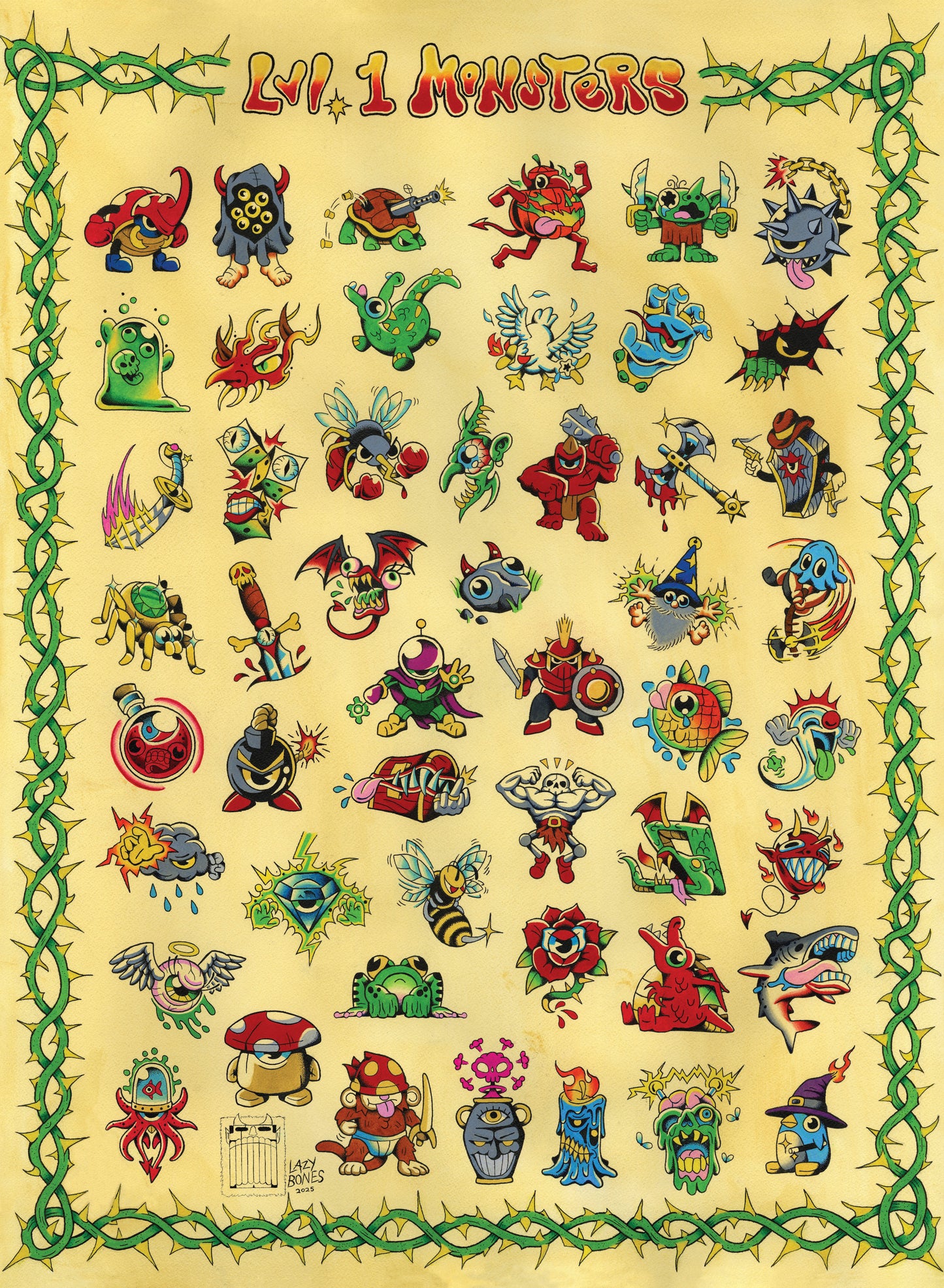 Lvl 1 Monsters Print