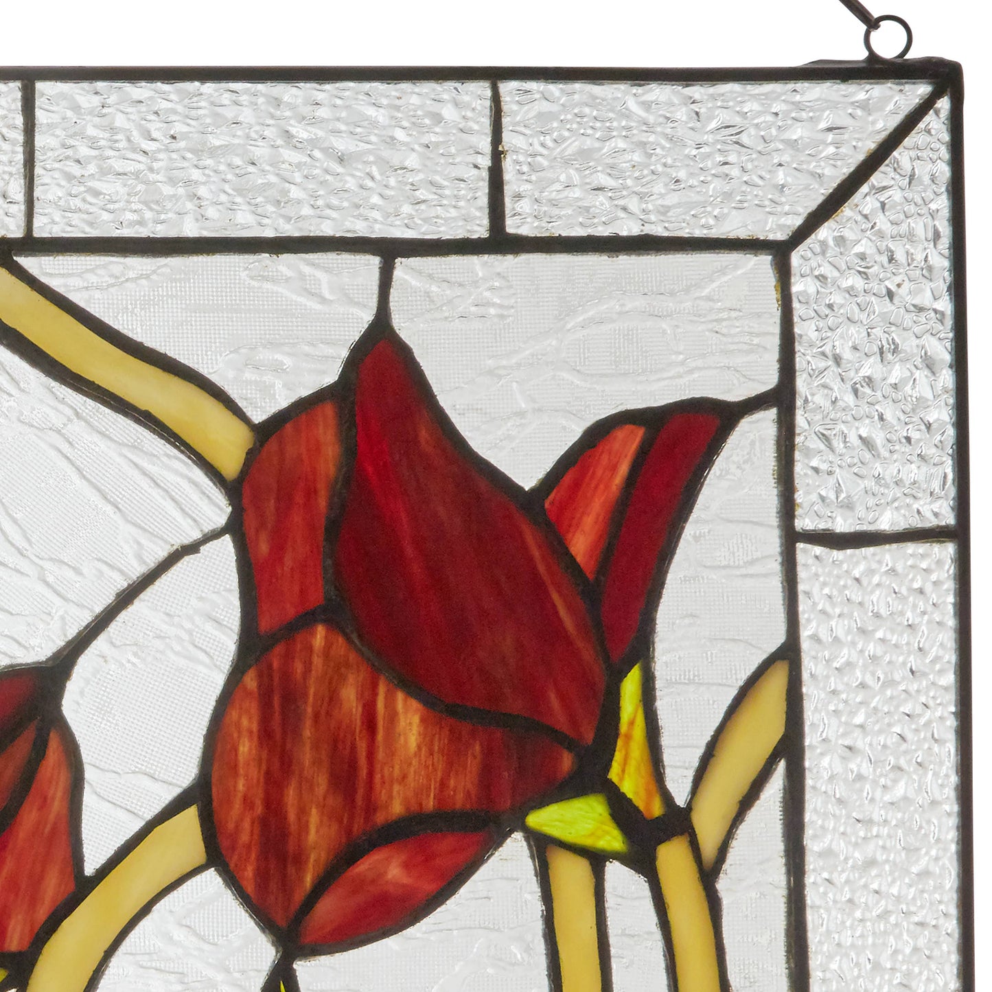 24"W Floral Vine Tiffany-Style Stained Glass Window Panel