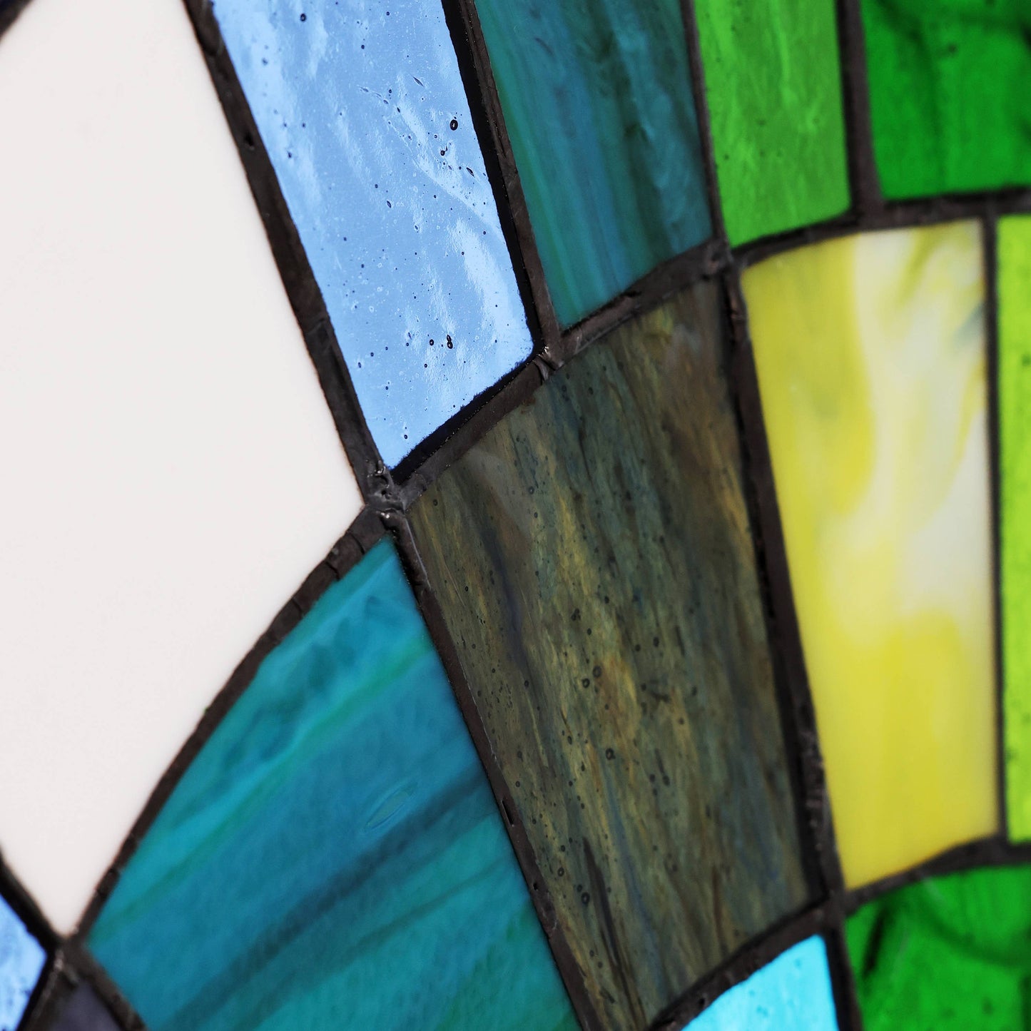 12"H Tiffany-Style Rays of Sunshine Stained Glass Panel