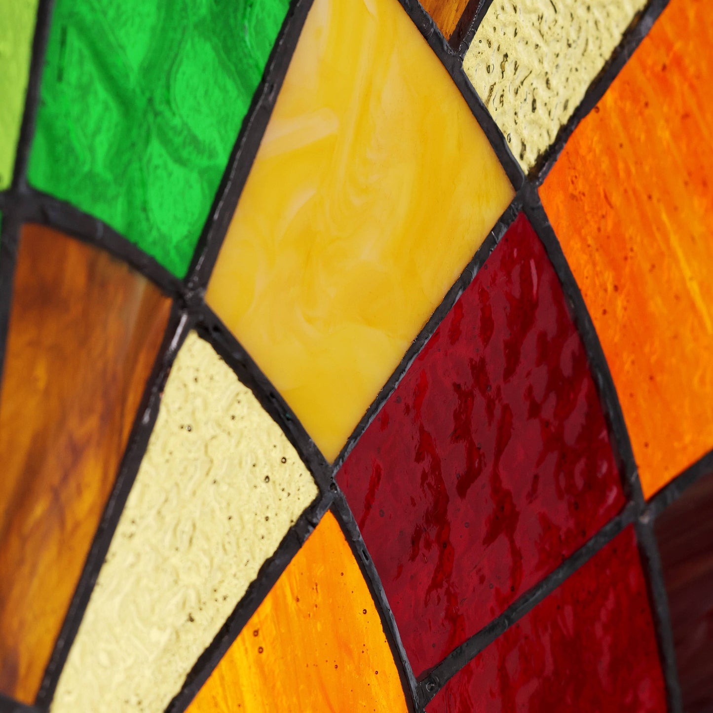 12"H Tiffany-Style Rays of Sunshine Stained Glass Panel