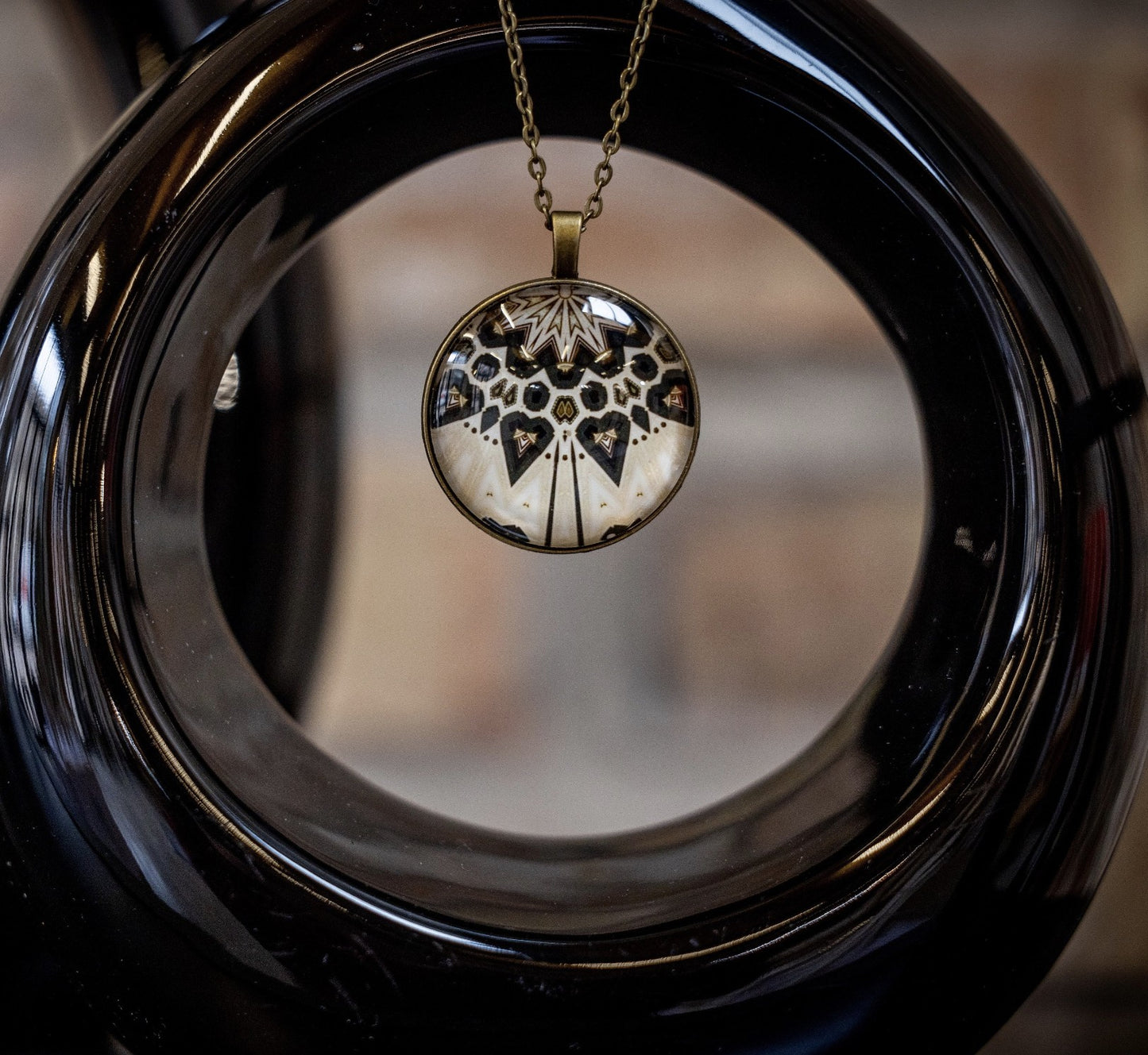 Baha'i Temple Inspired Bronze Pendant