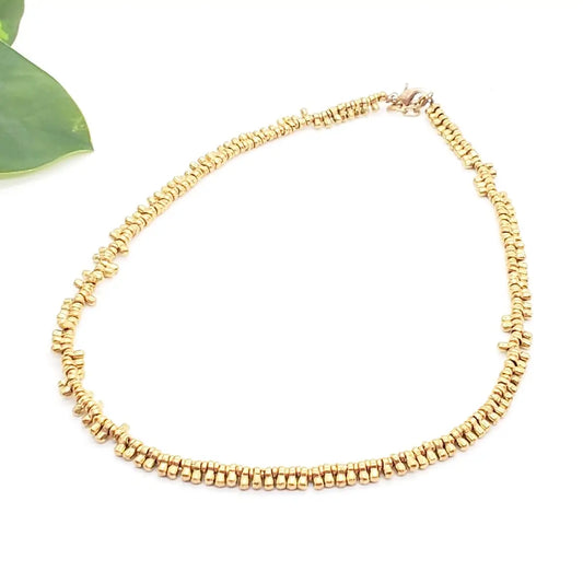 Brass Layering Droplet Necklace
