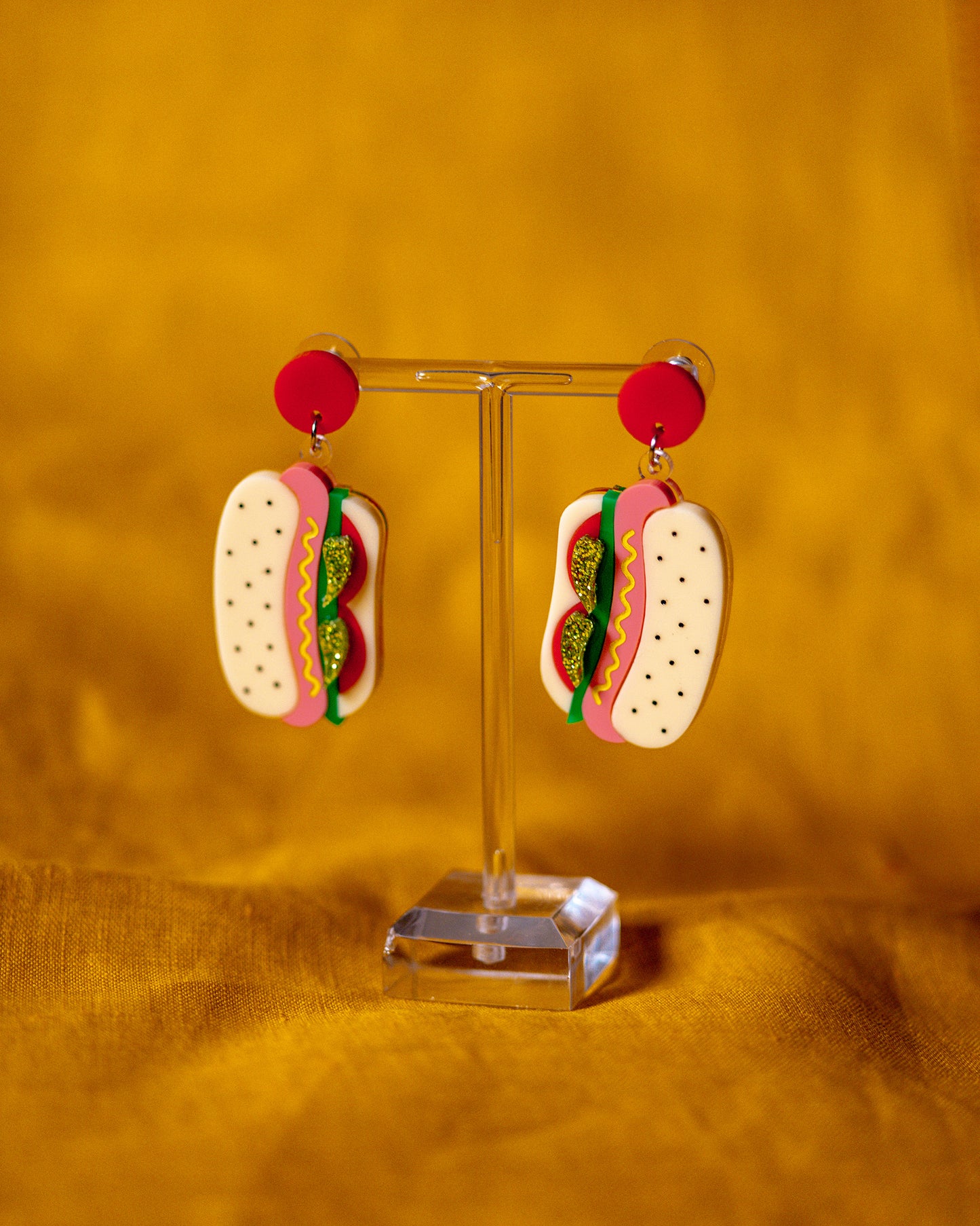 Chicago Style Hotdog Earrings