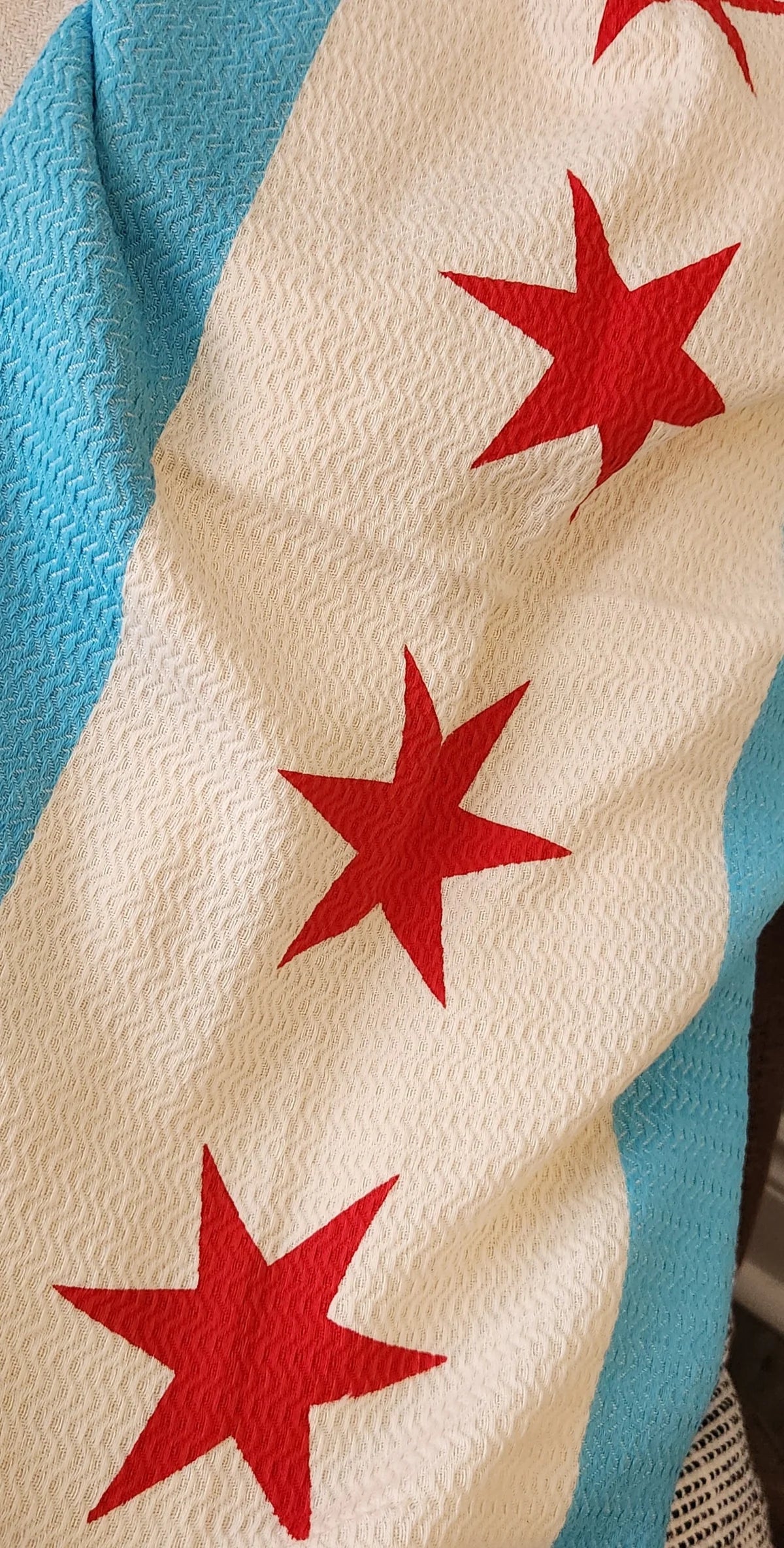 Chicago Flag Turkish Towel - Natural