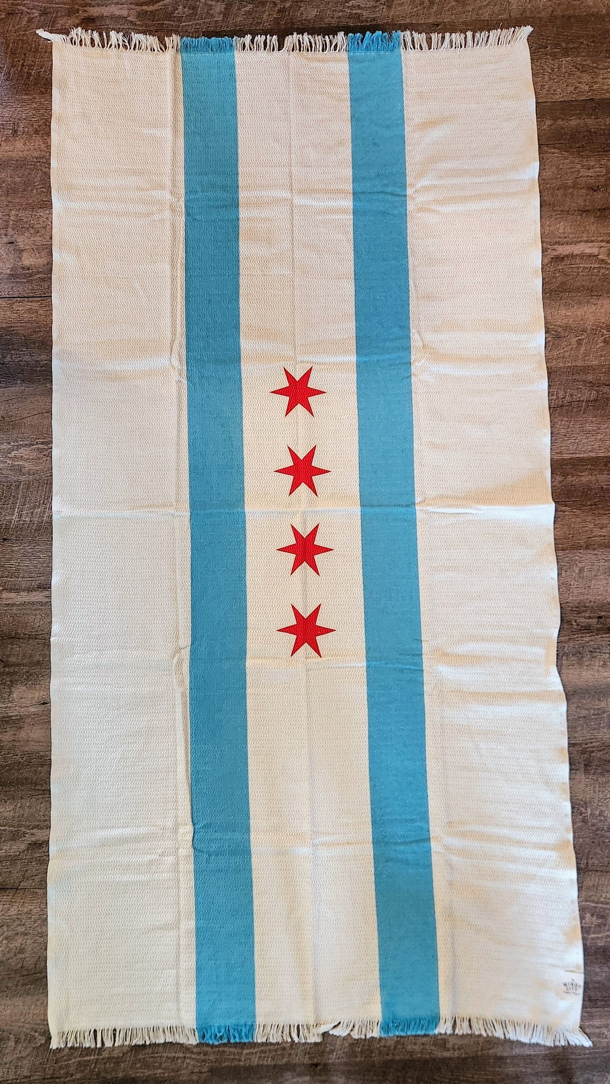 Chicago Flag Turkish Towel - Natural