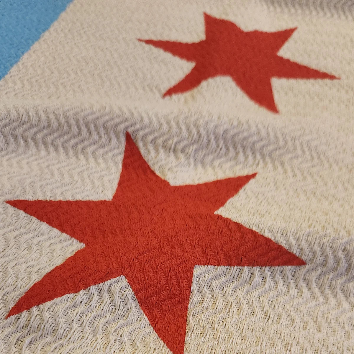 Chicago Flag Turkish Towel - Natural