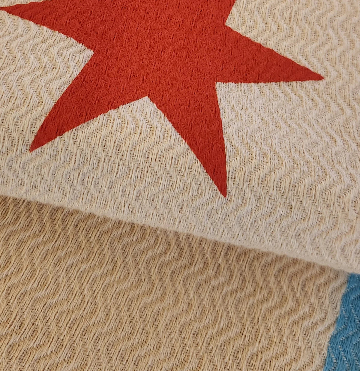 Chicago Flag Turkish Towel - Natural