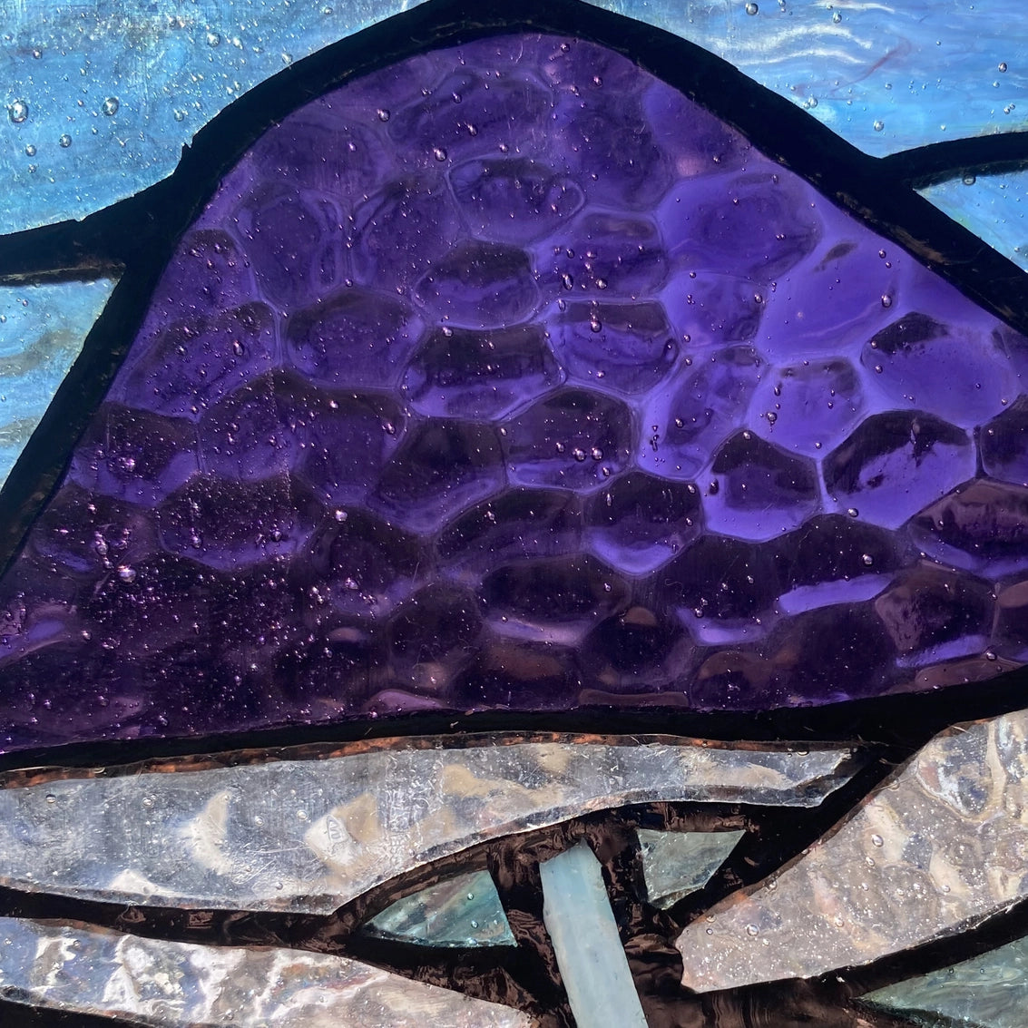 Mushrooms Stained Glass Window Panel