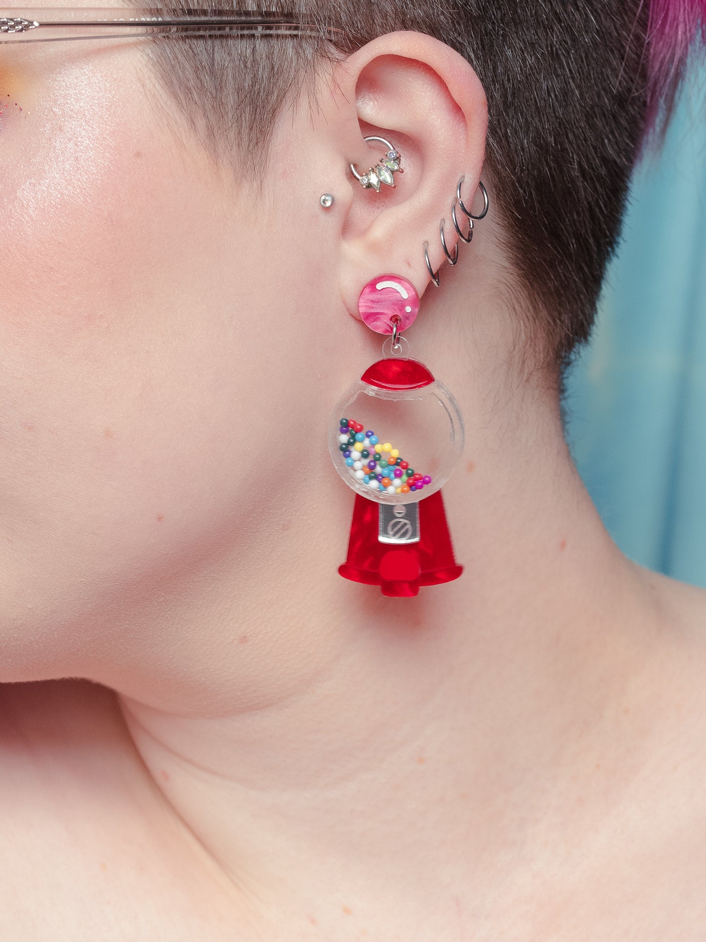 Gumball Machine Shaker Earrings
