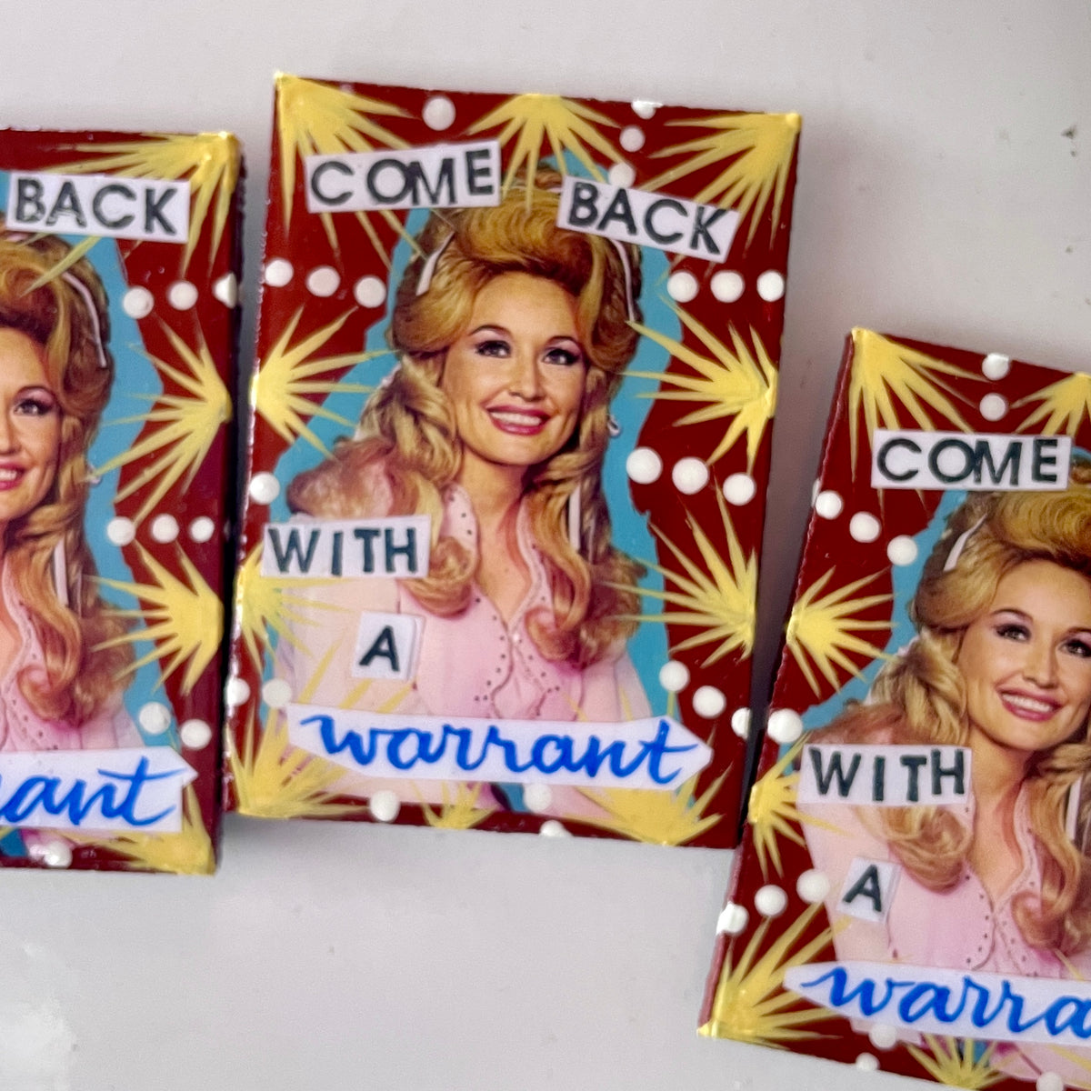 Dolly Parton WARRANT mini-shrine magnet