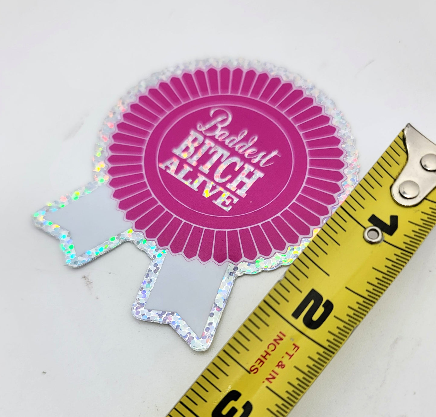 Baddest Bitch Alive Glitter Vinyl Sticker