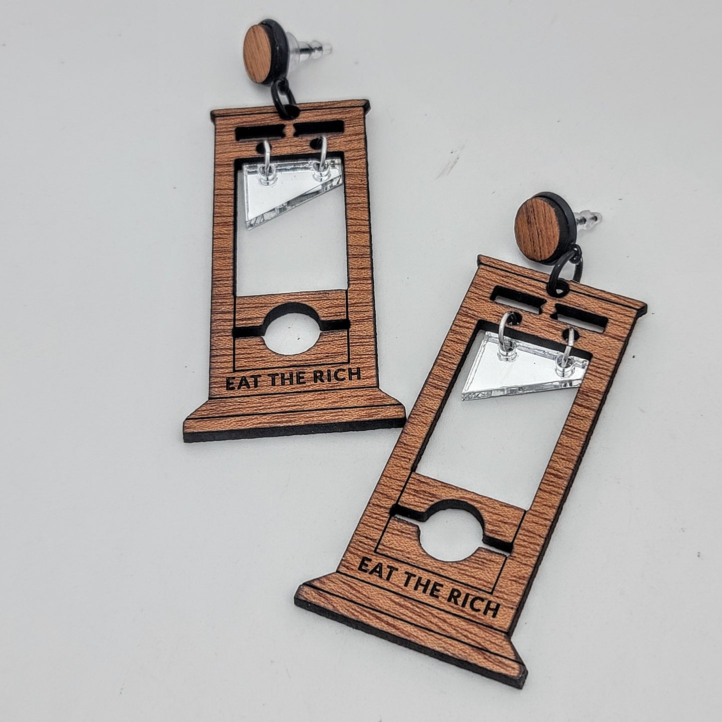 Eat The Rich Guillotine Dangle Earrings
