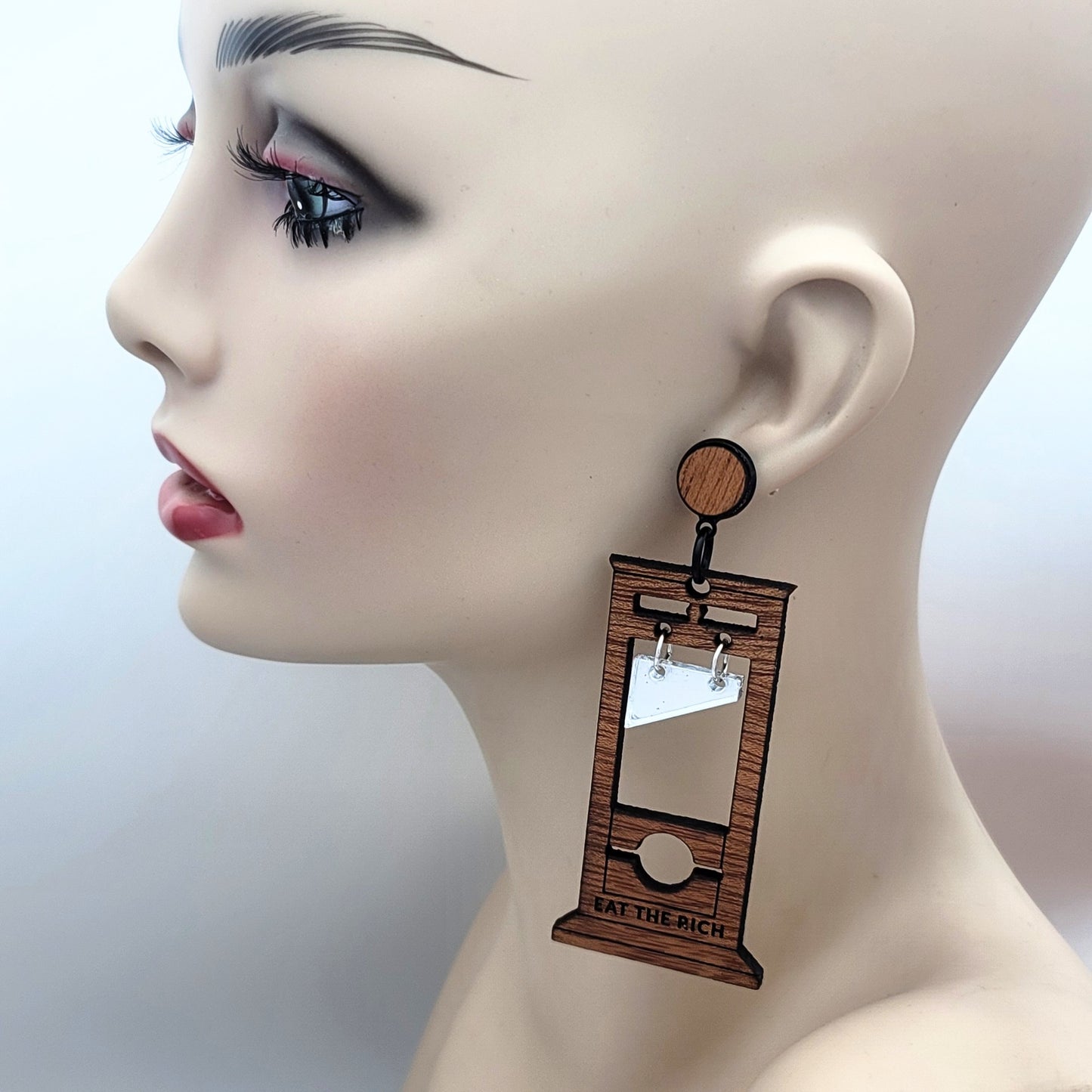 Eat The Rich Guillotine Dangle Earrings