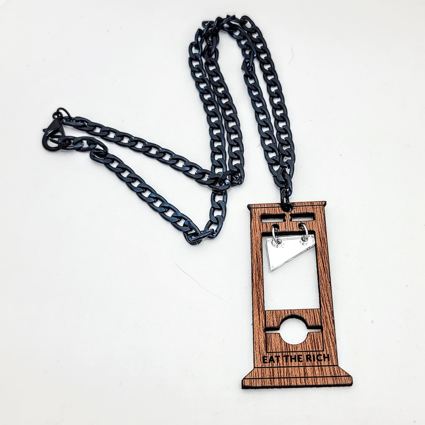 Eat The Rich Guillotine Necklace