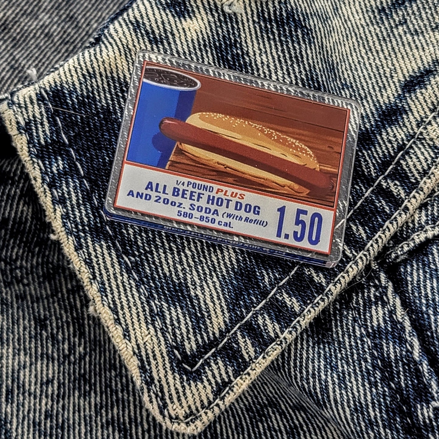 Hot Dog Combo Acrylic Lapel Pin