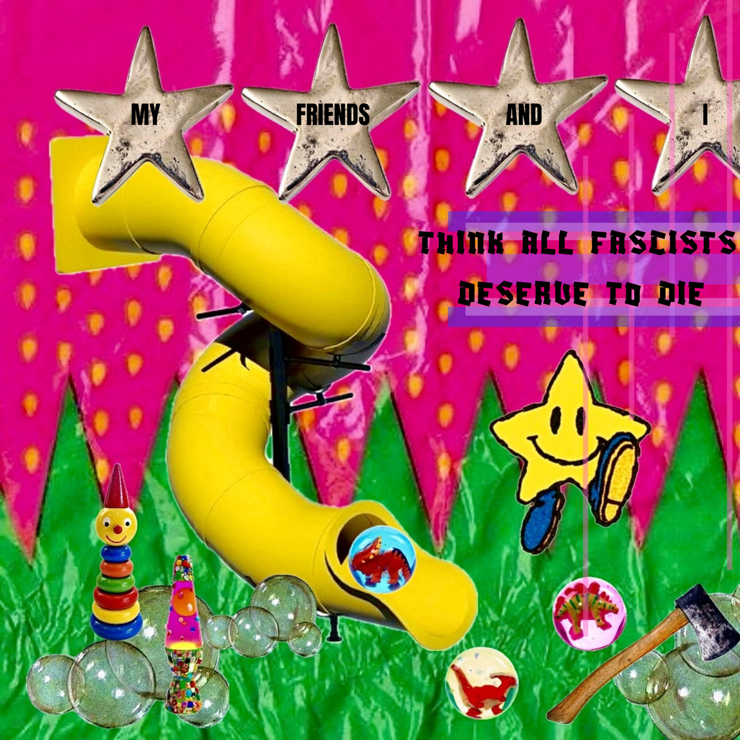 My Friends and I 7x7 print