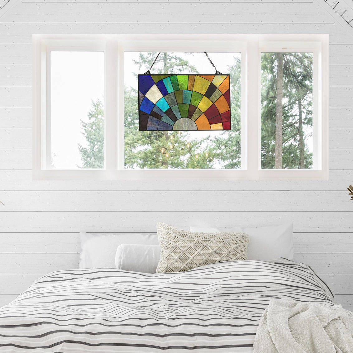 Multicolor Rays of Sunshine Window Panel