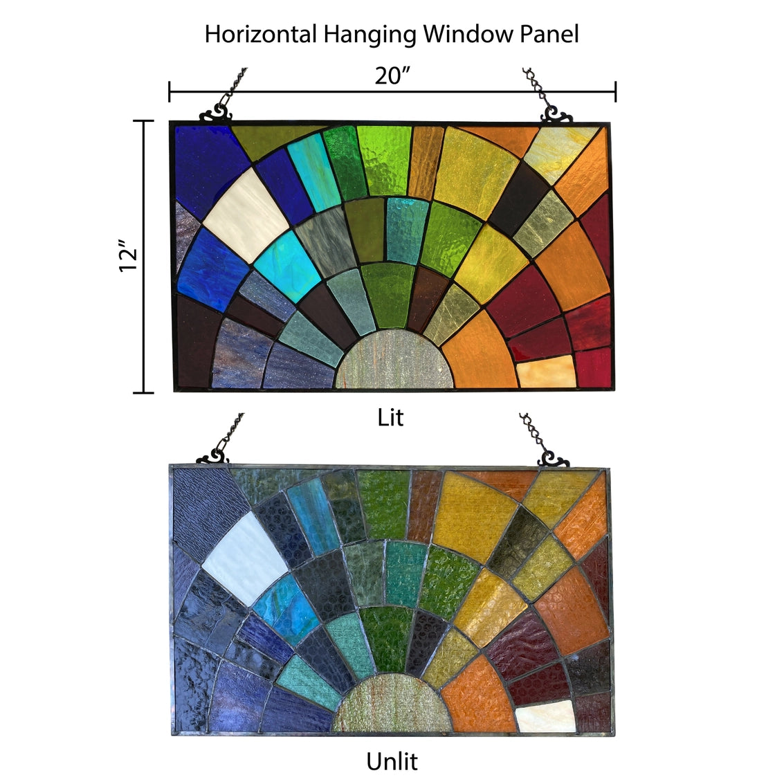 Multicolor Rays of Sunshine Window Panel