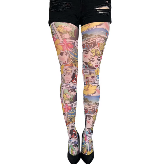 Comics Patterned Tights