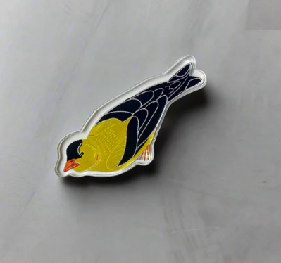 Acrylic Pin (Goldfinch)