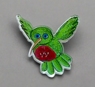 Acrylic Pin (Hummingbird)