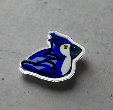 Acrylic Pin (Blue Jay)