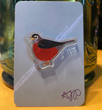 Acrylic Pin (Robin)