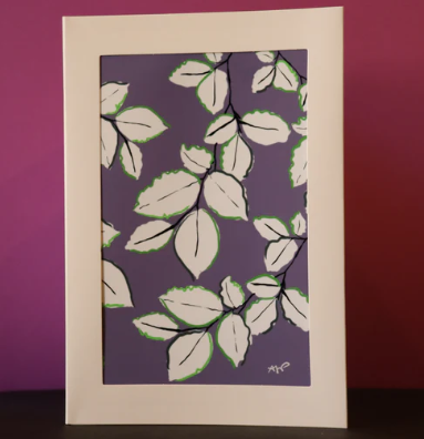 Ivy- Purple Greeting Card