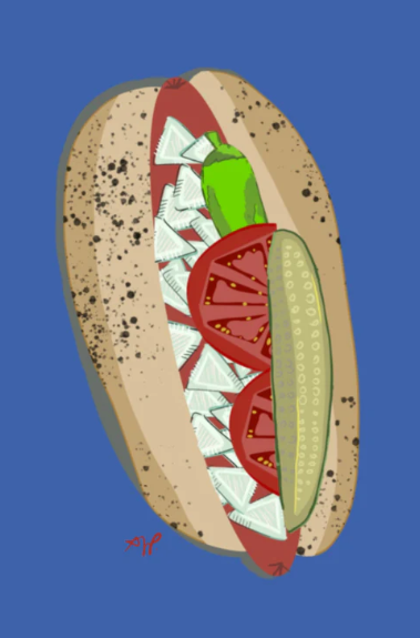 Chicago Hot Dog Greeting Card