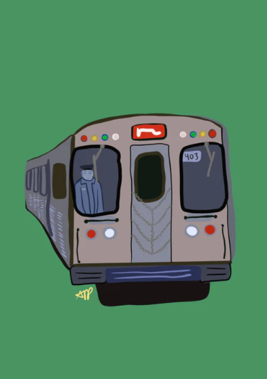 El Train Greeting Card