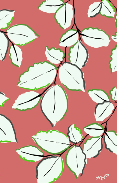 Ivy- Pink Greeting Card