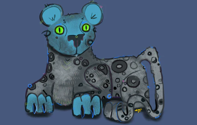 Snow leopard Greeting Card