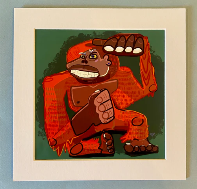 Orangutan Matted Print