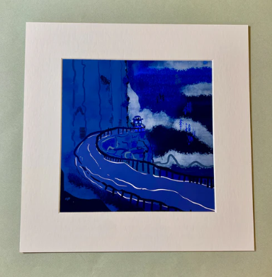 The Long Drive Matted Print