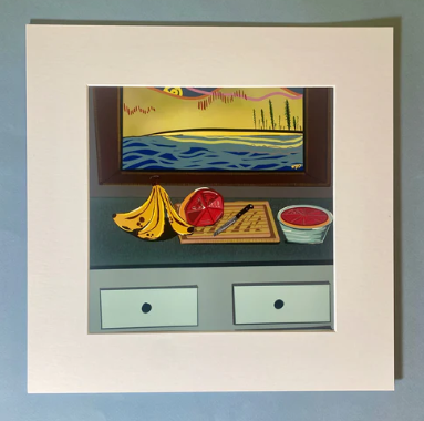 Breakfast Matted Print