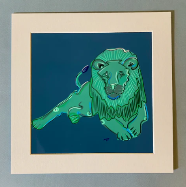 Lion Matted Print