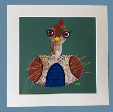 Chicken Matted Print