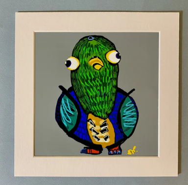Pigeon Matted Print