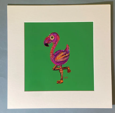 Flamingo Matted Print