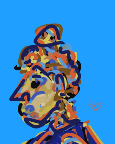 Lady Face Matted Print