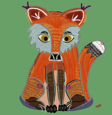 Fox Matted Print
