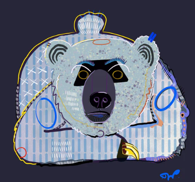 Polar Bear Matted Print