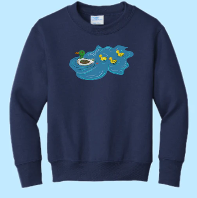 Ducklings Hand Pressed Graphic Sweatshirt (Youth)