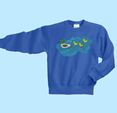 Ducklings Hand Pressed Graphic Sweatshirt (Youth)