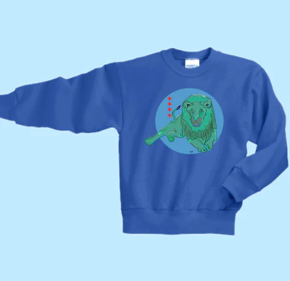 Lion Hand Pressed Graphic Sweatshirt (Youth)