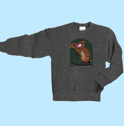 Mouse Hand Pressed Graphic Sweatshirt (Youth)