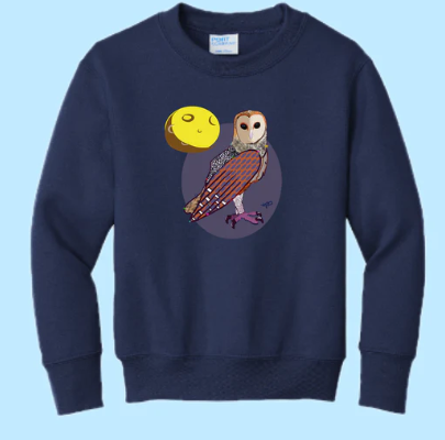 Owl Hand Pressed Graphic Sweatshirt (Youth)