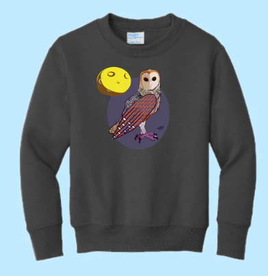 Owl Hand Pressed Graphic Sweatshirt (Youth)