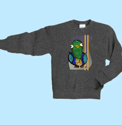 Pigeon Hand Pressed Graphic Sweatshirt (Youth)